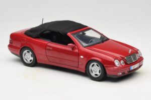 Mercedes CLK A208 Kabrió Piros Anson 1:18 30338 Fém – 6. kép a 8-ből