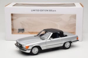 Mercedes R107 380 SL Ezüst Norev 1:18 183725 Fém – 8. kép a 8-ből