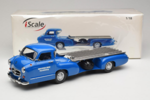 Mercedes Renntransporter Blaues Wunder iScale 1:18 118000000006-P1 Fém – 6. kép a 6-ből