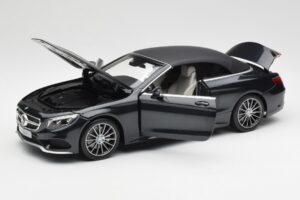 Mercedes S-Class Kabrió A217 Magnetite Fekete Metál Norev 1:18 B66960354 Fém – 2. kép a 8-ből