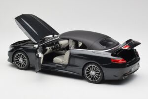 Mercedes S-Class Kabrió A217 Magnetite Fekete Metál Norev 1:18 B66960354 Fém – 5. kép a 8-ből