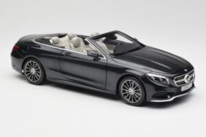 Mercedes S-Class Kabrió A217 Magnetite Fekete Metál Norev 1:18 B66960354 Fém – 6. kép a 8-ből