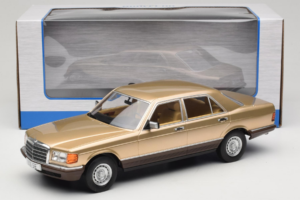 Mercedes S-Class W126 Metallic Beige MCG 1:18 MCG18548 Fém – 6. kép a 6-ből