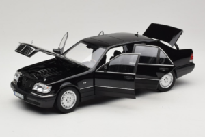 Mercedes S-Class W140 S600 Obsidian Black Metallic Norev 1:18 183045 Fém – 2. kép a 8-ből