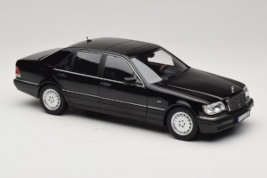 Mercedes S-Class W140 S600 Obsidian Black Metallic Norev 1:18 183045 Fém – 6. kép a 8-ből