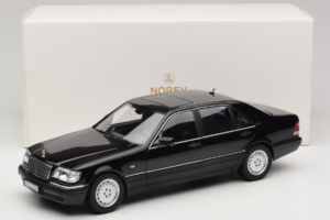 Mercedes S-Class W140 S600 Obsidian Black Metallic Norev 1:18 183045 Fém – 8. kép a 8-ből