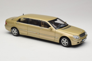 Mercedes S-Class W220 Pullman Gold Metallic Sun Star 1:18 4113 Fém – 6. kép a 8-ből