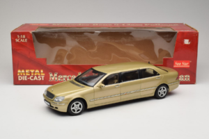 Mercedes S-Class W220 Pullman Gold Metallic Sun Star 1:18 4113 Fém – 8. kép a 8-ből