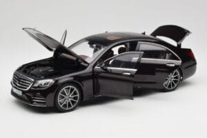 Mercedes S-Class W222 AMG Line Ruby Fekete Metallic Norev 1:18 183483 Fém – 2. kép a 8-ből