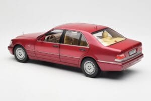 Mercedes S500 W140 Piros Metallic Norev 1:18 183579 Fém – 7. kép a 8-ből