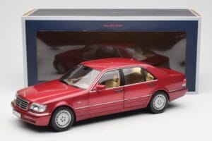 Mercedes S500 W140 Piros Metallic Norev 1:18 183579 Fém – 8. kép a 8-ből