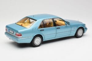 Mercedes S500 W140 Türkiz Metál Norev 1:18 183561 Fém – 3. kép a 8-ből
