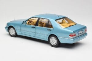Mercedes S500 W140 Türkiz Metál Norev 1:18 183561 Fém – 7. kép a 8-ből