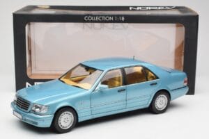 Mercedes S500 W140 Türkiz Metál Norev 1:18 183561 Fém – 8. kép a 8-ből