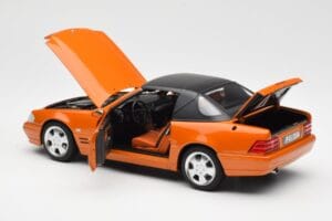 Mercedes SL 500 R129 Narancssárga Metallic Norev 1:18 183752 Fém – 5. kép a 8-ből