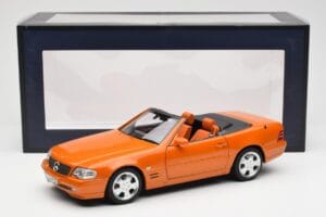 Mercedes SL 500 R129 Narancssárga Metallic Norev 1:18 183752 Fém – 8. kép a 8-ből