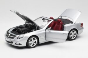 Mercedes SL 500 R230 Kabrió Iridium Ezüst Minichamps 1:18 B66962388 Fém – 2. kép a 8-ből