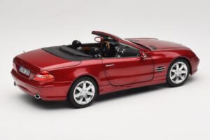 Mercedes SL 500 R230 Red Metallic Limitált Kiadás Norev 1:18 183841 Fém – 3. kép a 8-ből