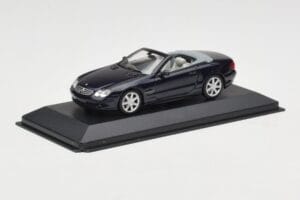 Mercedes SL500 R129 Dark Blue Metallic Minichamps 1:43 SL001 Fém – 2. kép a 4-ből