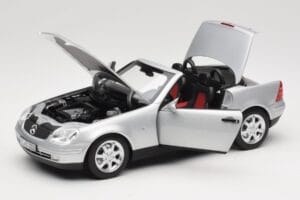 Mercedes SLK R170 Brilliant Silver Norev 1:18 183020 Fém – 2. kép a 9-ből