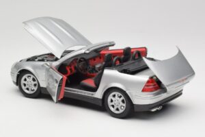 Mercedes SLK R170 Roadster Ezüst Maisto 1:18 31674 Fém – 7. kép a 9-ből