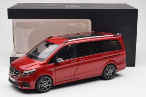 Mercedes V-Class W447 Designo Hyacinth Piros Metál Norev 1:18 B66004166 Fém – 7. kép a 7-ből