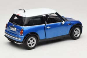Mini Cooper R50 Kék Fehér Tetővel Mondo Motors 1:18 MINI004 Fém – 3. kép a 8-ből