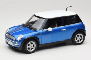 Mini Cooper R50 Kék Fehér Tetővel Mondo Motors 1:18 MINI004 Fém