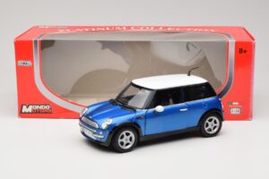 Mini Cooper R50 Kék Fehér Tetővel Mondo Motors 1:18 MINI004 Fém – 8. kép a 8-ből