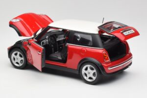 Mini Cooper R50 Piros Maisto 1:18 31619 Fém – 7. kép a 8-ből