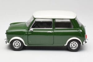 Mini Cooper S British Racing Zöld & Old English Fehér Solido 1:18 8021 Fém – 4. kép a 8-ből