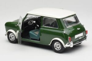 Mini Cooper S British Racing Zöld & Old English Fehér Solido 1:18 8021 Fém – 5. kép a 8-ből