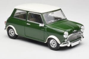 Mini Cooper S British Racing Zöld & Old English Fehér Solido 1:18 8021 Fém – 6. kép a 8-ből