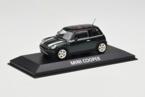 Mini Cooper S R53 Zöld Csíkokkal Minichamps 1:43 MINI006 Fém – 4. kép a 4-ből