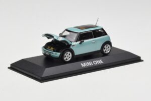 Mini One R50 Világos Zöld Világos Zöld Tetővel Minichamps 1:43 MINI003 Fém – 2. kép a 4-ből