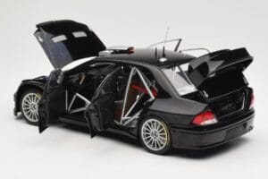 Mitsubishi Lancer Evolution WRC Plain Body Fekete AUTOart 1:18 80528 Fém – 5. kép a 8-ből