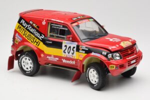 Mitsubishi Pajero Rallye Raid #205 Paris-Dakar Rally 2001 Solido 1:18 9022 Fém – 6. kép a 8-ből