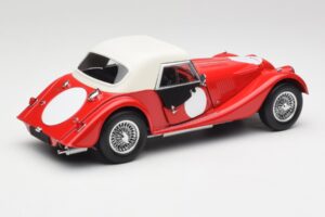 Morgan 4/4 Plus Competition Hardtop Piros Kyosho 1:18 08114R Fém – 3. kép a 8-ből