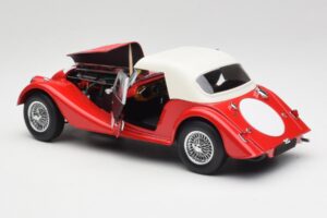 Morgan 4/4 Plus Competition Hardtop Piros Kyosho 1:18 08114R Fém – 5. kép a 8-ből