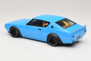 Nissan Skyline 2000 GT-R KPGC110 LB Works Kék Otto 1:18 OT1210 Gyanta – 4. kép a 6-ből