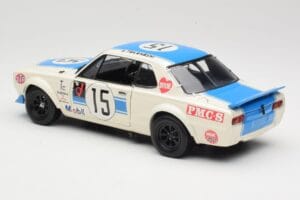 Nissan Skyline 2000GT-R KPGC10 #15 K. Takahashi Nissan Works JTCC 1972 Kyosho 1:18 08122B Fém – 7. kép a 8-ből