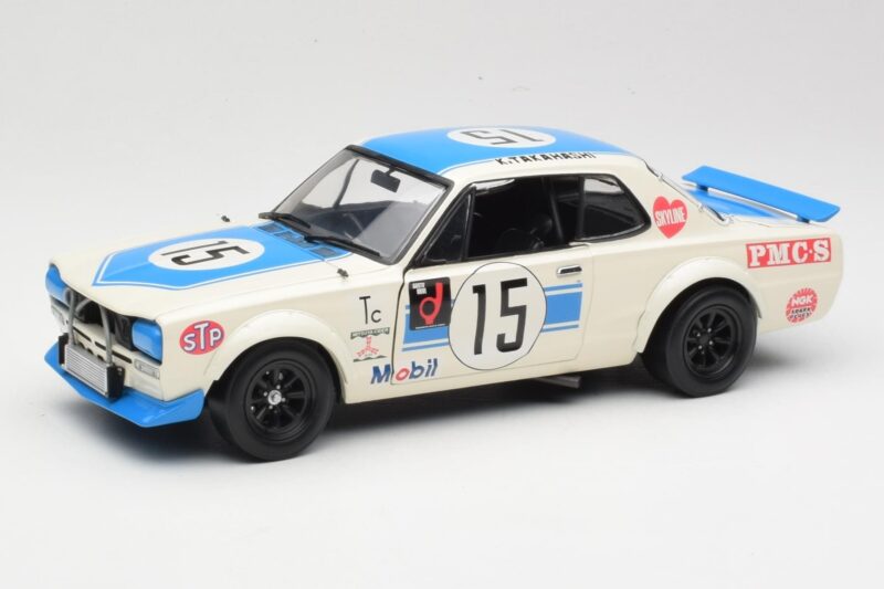 Nissan Skyline 2000GT-R KPGC10 #15 K. Takahashi Nissan Works JTCC 1972 Kyosho 1:18 08122B Fém