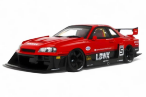 Nissan Skyline ER34 LB Super Silhouette Active Red GT Spirit 1:18 GT570 Gyanta – 2. kép a 2-ből