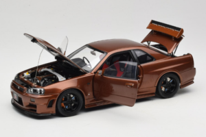 Nissan Skyline GT-R R34 Customized Metallic Bronze MotorHelix 1:18 M83414 Fém – 2. kép a 8-ből