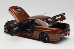 Nissan Skyline GT-R R34 Customized Metallic Bronze MotorHelix 1:18 M83414 Fém – 5. kép a 8-ből