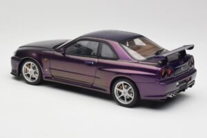 Nissan Skyline GT-R R34 V-Spec Midnight Lila AUTOart 1:18 77305 Fém – 7. kép a 8-ből