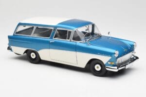 Opel Rekord P1 Caravan Kék Metál Minichamps 1:18 180043210 Fém – 6. kép a 8-ből