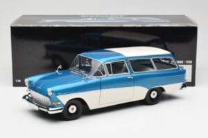 Opel Rekord P1 Caravan Kék Metál Minichamps 1:18 180043210 Fém – 8. kép a 8-ből