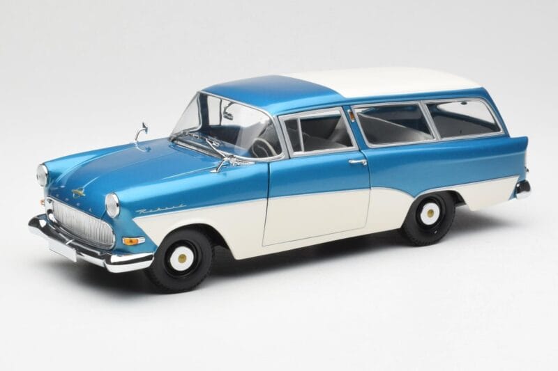 Opel Rekord P1 Caravan Kék Metál Minichamps 1:18 180043210 Fém