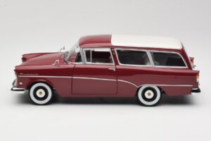Opel Rekord P1 Caravan Piros Minichamps 1:18 180043211 Fém – 4. kép a 8-ből